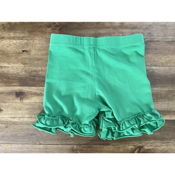 Matilda Jane Good Hart Seaweed Knit Ruffle Green Shorties Shorts Cotton Girls 4 - Picture 3 of 4